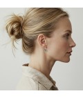 Earrings | Small Circle Drop Earring | Ellis Rowan | Eucalyptus